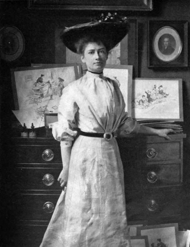Black-and-white portrait photograph of Florence Scovel Shinn